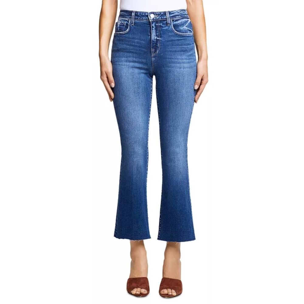 L'AGENCE Kendra High‎ Rise Cropped Flare Jeans Laredo 26